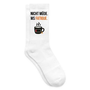 MS Fatigue – Nicht müde, sondern erschöpft - Tennissocken - Weiß - Rechts