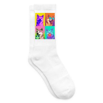 Hunde Akita Hund - Tennissocken - Weiß - Rechts