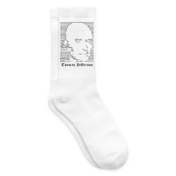 Thomas Jefferson ASCII Kunst - Tennissocken - Weiß - Rechts
