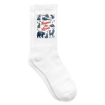 Respekt vor Tieren! - Tennissocken - Weiß - Rechts