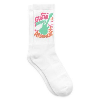 Gitarre kennt das Argument - Tennissocken - Weiß - Rechts