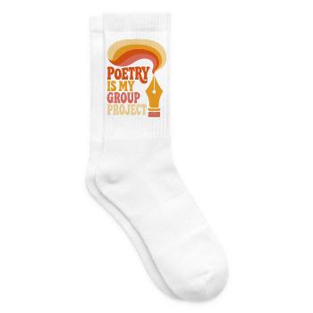Poetry Is My Group Project - Tennissocken - Weiß - Rechts