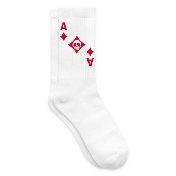 Diamantenschädel - Tennissocken - Weiß - Rechts