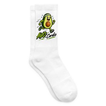 Avocado Fitnessläufer - Tennissocken - Weiß - Rechts