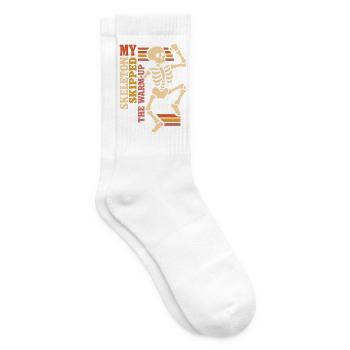My Skeleton Skipped the Warm-Up - Tennissocken - Weiß - Rechts