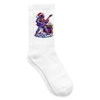 KOSMISCHER ROCKER | Santas lautester Helfer - Tennissocken - Weiß - Rechts