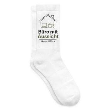 Büro mit Aussicht Home Office - Tennissocken - Weiß - Rechts
