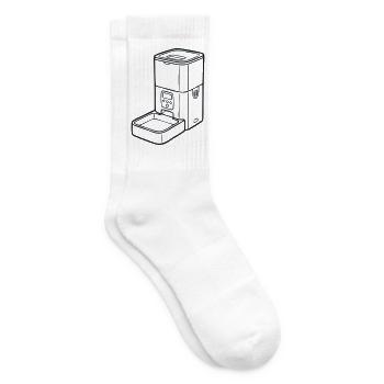 Futterautomat Haustier Grafik - Tennissocken - Weiß - Rechts