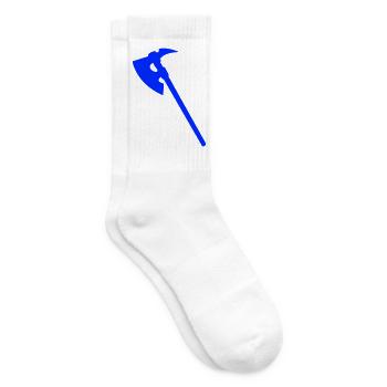 Blaue Axt Silhouette - Tennissocken - Weiß - Rechts