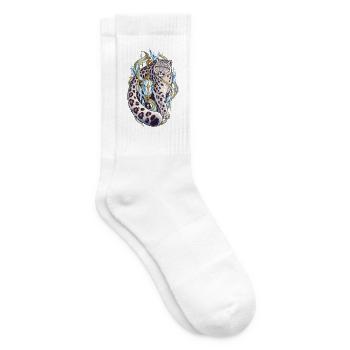 Kristall Leopard Fabelwelt - Tennissocken - Weiß - Rechts