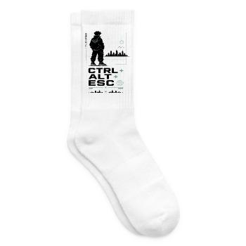 Ctrl Alt ESC Neoncity - Tennissocken - Weiß - Rechts