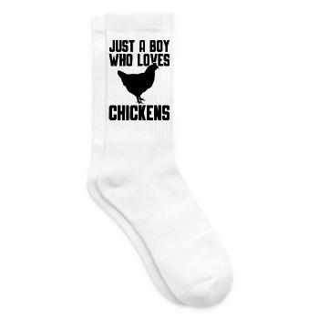 Huhn Liebhaber Statement - Tennissocken - Weiß - Rechts