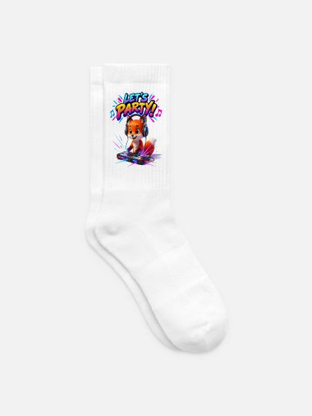 Fox DJ: Lasst uns feiern - Tennissocken - Weiß