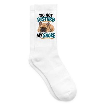  Do Not Disturb My Snore Französische Bulldogge - Tennissocken - Weiß - Rechts