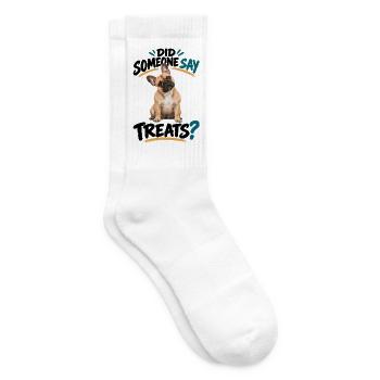  Did Someone Say Treats Französische Bulldogge - Tennissocken - Weiß - Rechts