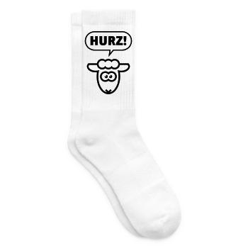Hurz! (Lamm / Sketch / Lustig / Total Normal / B) - Tennissocken - Weiß - Rechts