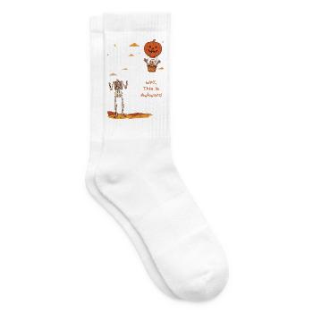 Nun, das ist das peinliche Halloween des kopflosen Skeletts - Tennissocken - Weiß - Rechts