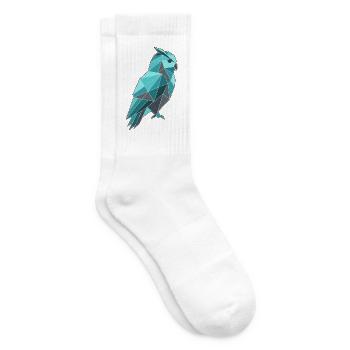 Poly Stil Eule - Tennissocken - Weiß - Rechts