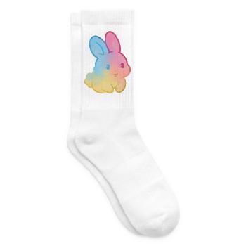 Pastell-Regenbogenhase - Tennissocken - Weiß - Rechts