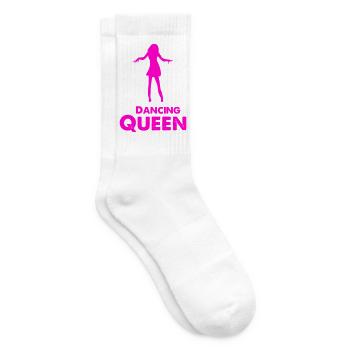 Tanzende Königin Silhouette - Tennissocken - Weiß - Rechts