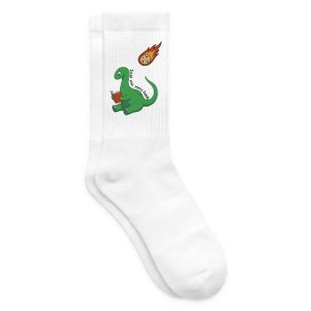 Nur noch ein Buch Dinosaurier - Tennissocken - Weiß - Rechts