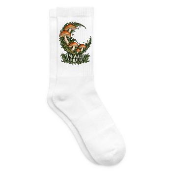 Pilzmond im Wald - Tennissocken - Weiß - Rechts