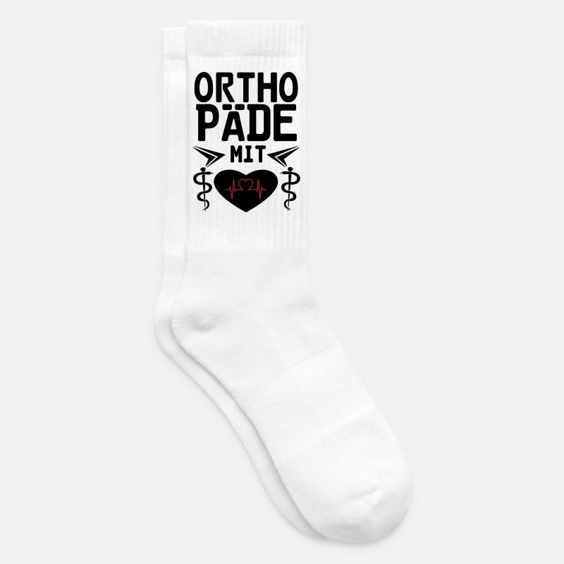 Orthopäde mit Herz Geschenk - Tennissocken - Weiß
