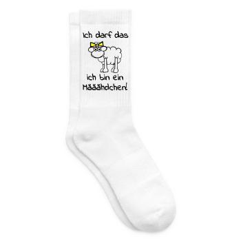 Ein Schaf - Mädchen - Tennissocken - Weiß - Rechts