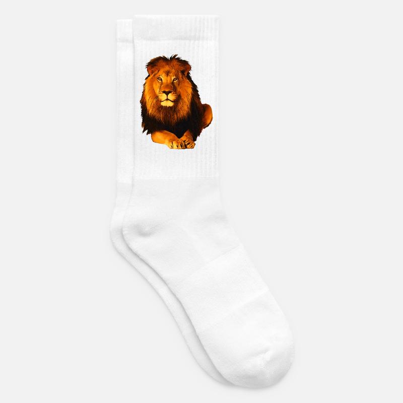 Löwe - Tennissocken - Weiß