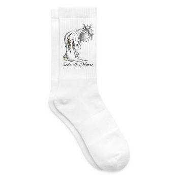 Wilder Wikinger Isländer - Pferd - Tennissocken - Weiß - Rechts