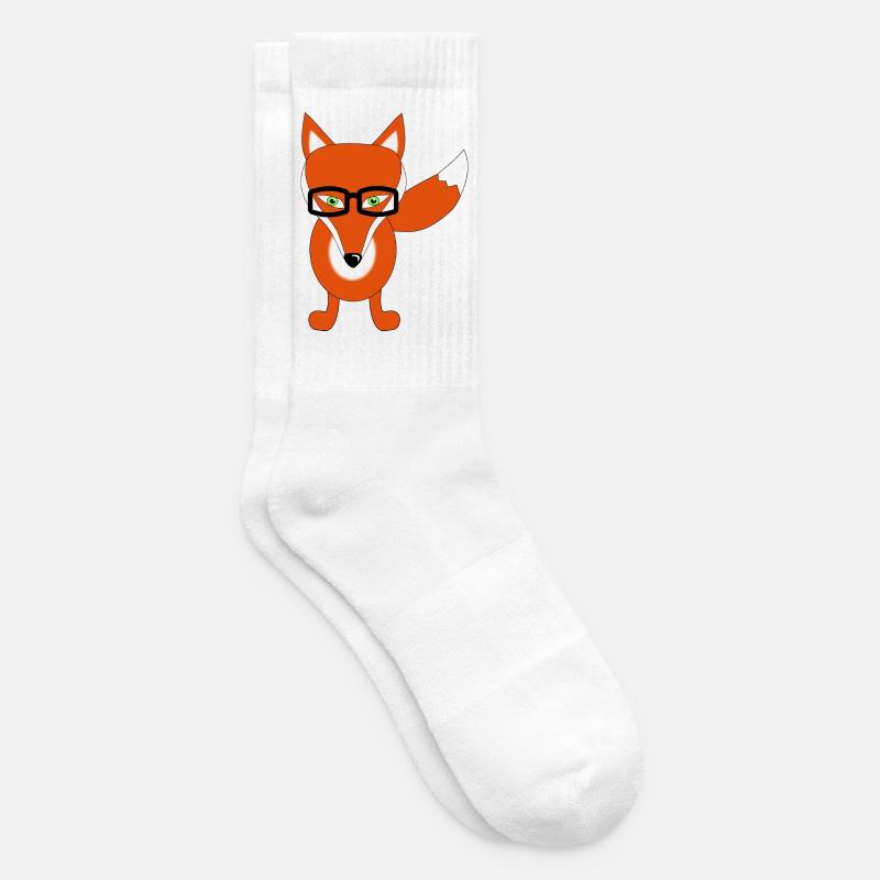 fuchs mit brille - Tennissocken - Weiß