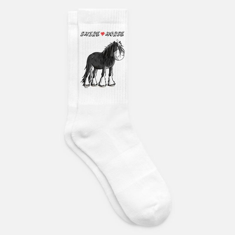 Da steht ein Shire Horse - Tennissocken - Weiß