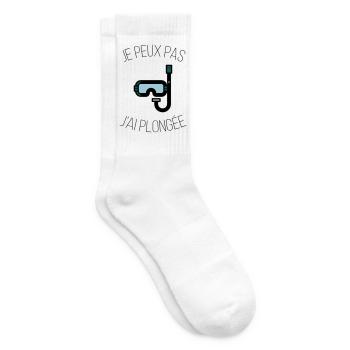 i can't i dived - Tennis socks - white - Right