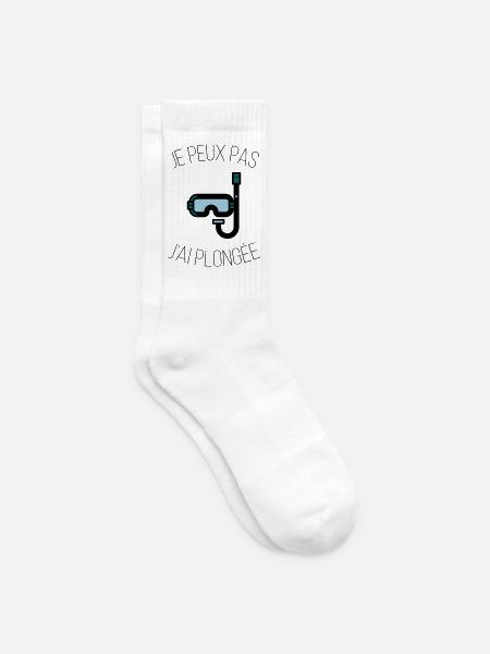 i can't i dived - Tennis socks - white