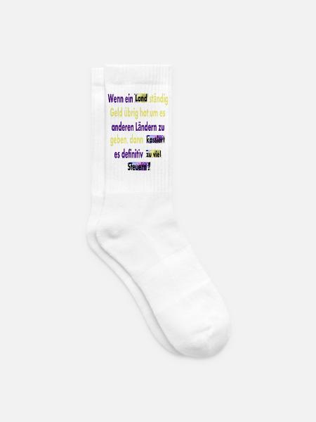 Zu viele Steuern - Tennissocken - Weiß