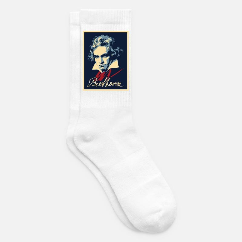 Beethoven - Tennissocken - Weiß