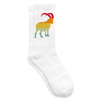 Steinbock, Wandern, Berge - Tennissocken - Weiß - Rechts