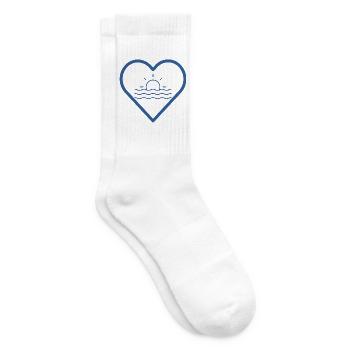Sea in the heart - Tennis socks - white - Right