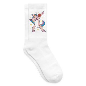 Dabbing Unicorn Tennis de table Raquette Tennis de table - Chaussettes de tennis - blanc - Droite