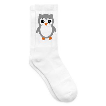 graue Eule - Tennissocken - Weiß - Rechts