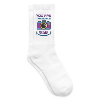 T-shirt with saying, funny saying, gift idea - Tennis socks - white - Right