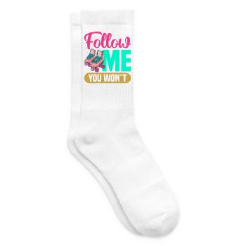 Rollschuh Design - Tennissocken - Weiß - Rechts