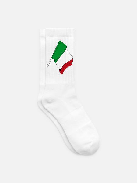 Flagge von Italien - Tennissocken - Weiß