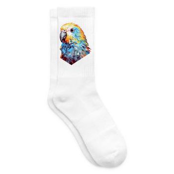 Wellensittich Polygon Vogel Wellensittiche - Tennissocken - Weiß - Rechts