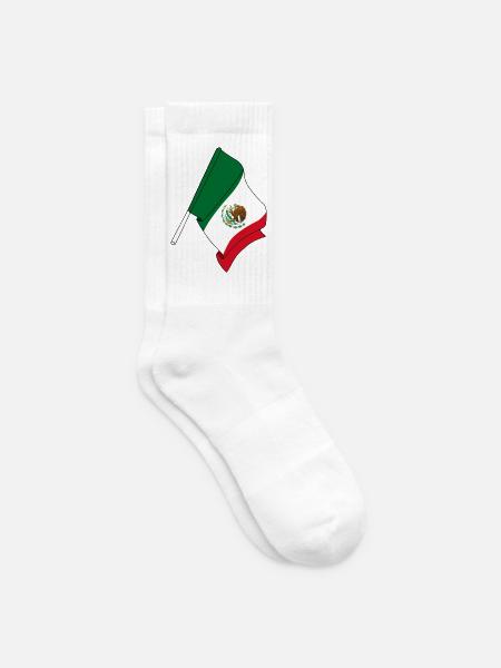 Flagge von Mexiko - Tennissocken - Weiß