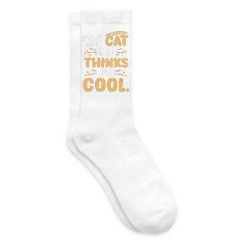 My cat thinks i am cool - Tennis socks - white - Right