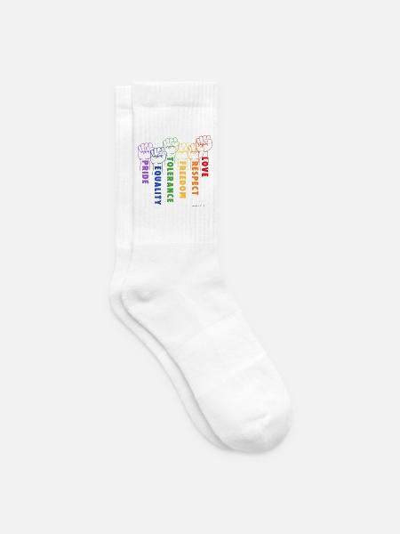 Solidarität und Stolz in den Händen - Tennissocken - Weiß