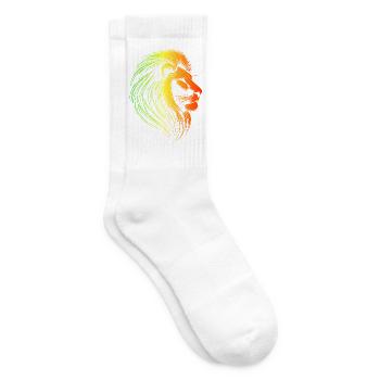 Eroberung des Rasta-Löwen, Rastafari, Jamaika, Juda - Tennissocken - Weiß - Rechts