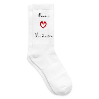 GELIEBTE. VIELEN DANK. DANKE HERRIN. GESCHENK - Tennissocken - Weiß - Rechts