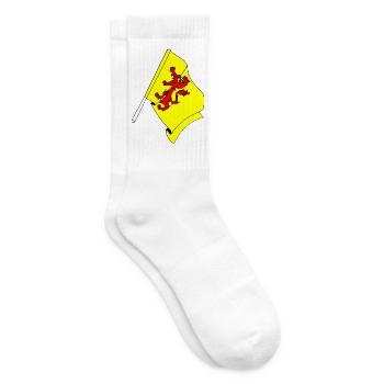 Flag of the province of South Holland - Tennis socks - white - Right